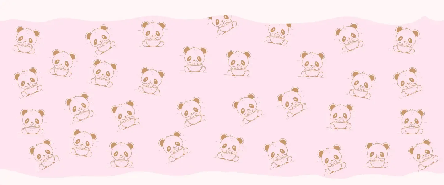 Ursuleti panda pe fundalul sectiunii